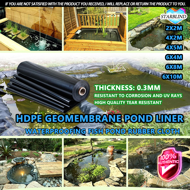 10M Fish Pond Liner HDPE thick 300microns Geomembrane impermeable ...