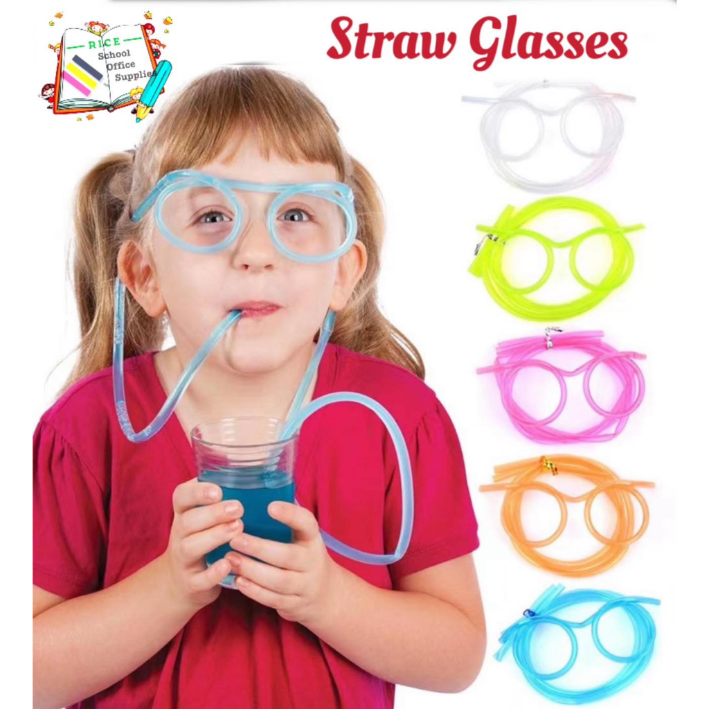 Straw Glasses Flexible Drinking Straws Tube tools Kids Party Bar ...