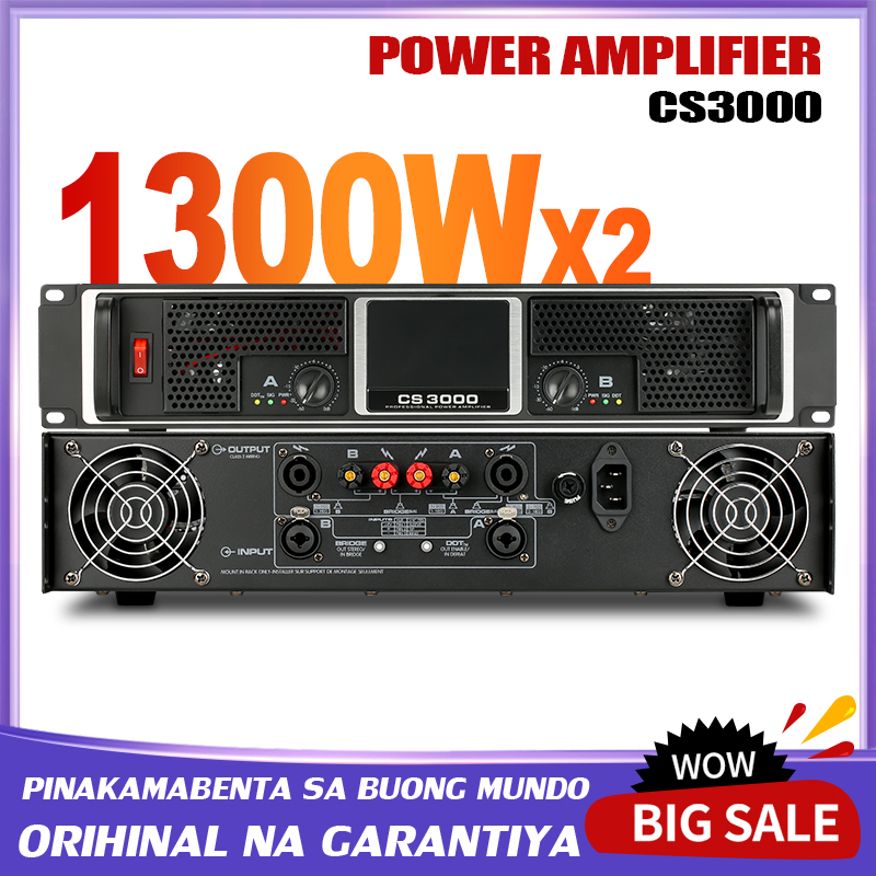 CS3000 Two Channel Audio Amplifier 8 Ohm 1300 Watt Class H Professional