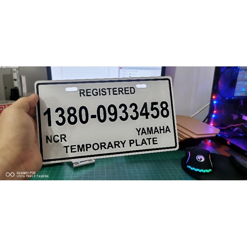 Temporary Plate Number LTO Format 3mm/4mm Shopee Philippines