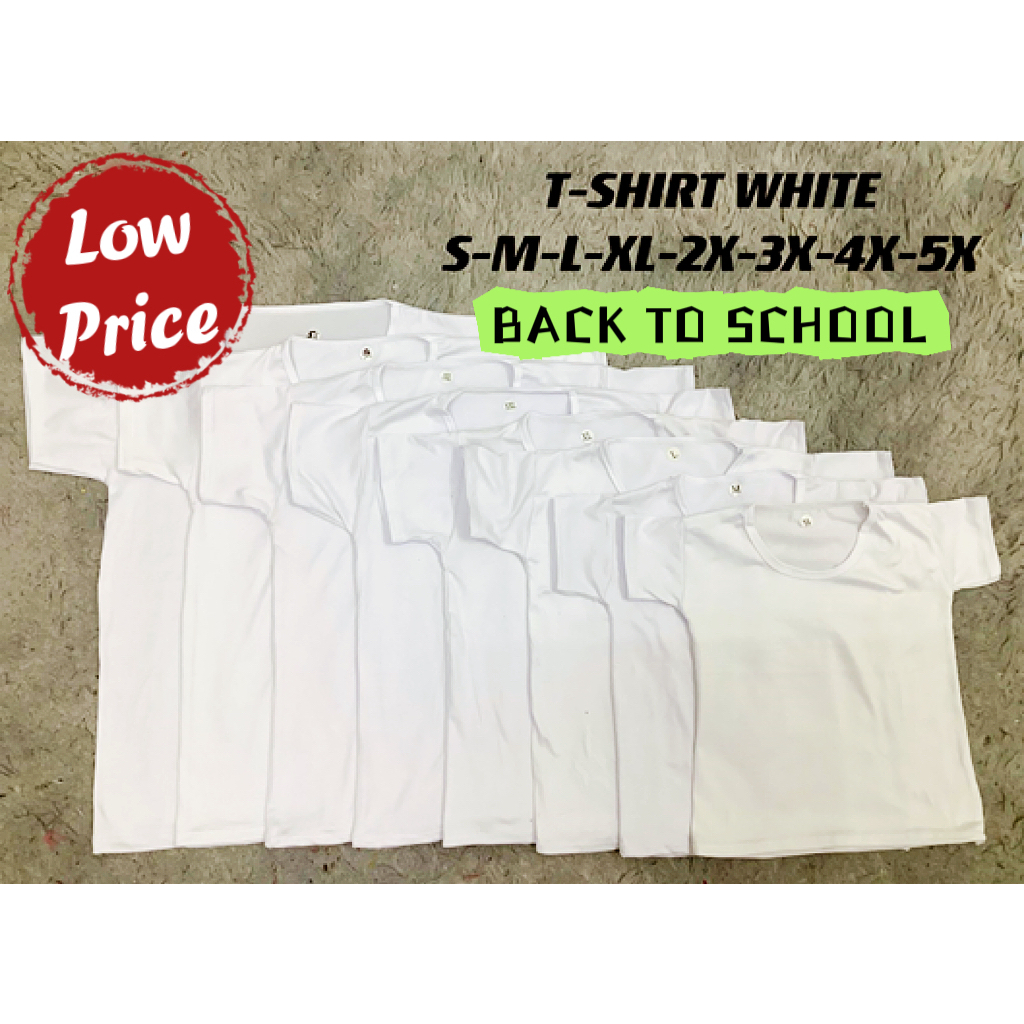 Sando White for Girls, School White Under Shirts for 1-10 y/o