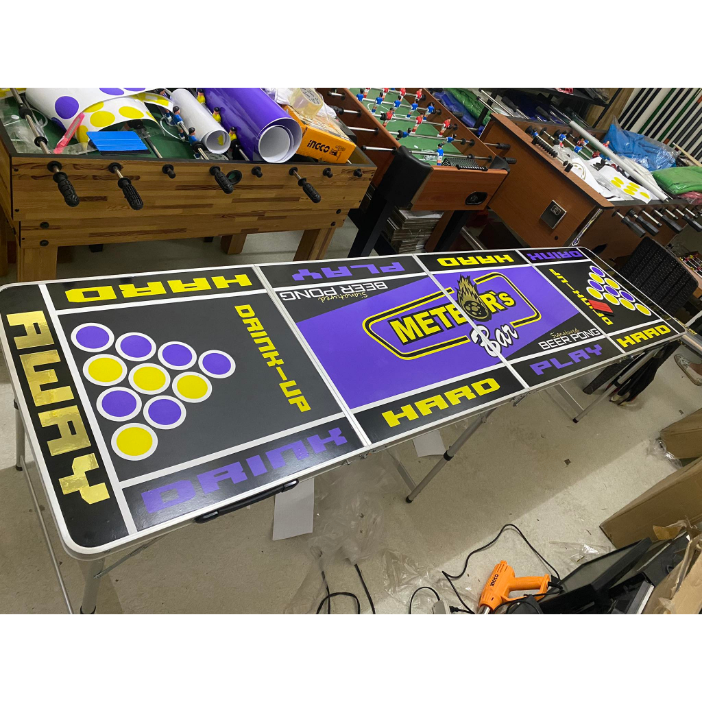 CUSTOMIZE BEER PONG TABLE WITH COMPLETE BEER PONG ACCESSORIES | Shopee ...