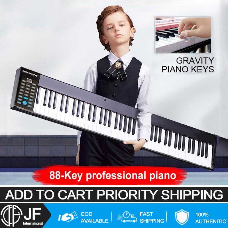 JFIntelligent electric piano 88 keys, Bluetooth Portable Keyboard