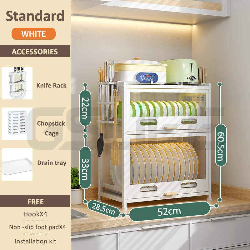 GSlife Dish Rack Drainer Drying Rack Kitchen Countertop Plate Organizer ...