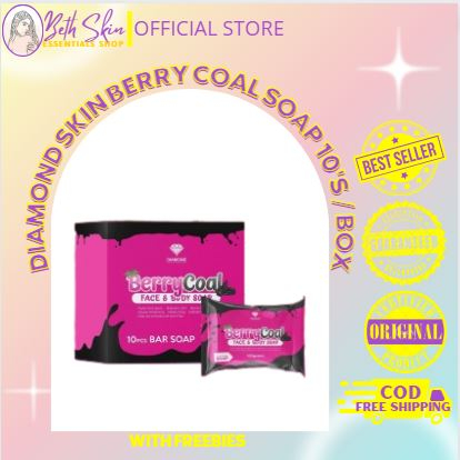 Diamond Skin Essentials Berrycoal Face and Body Soap 100g/1Box 10pcs ...