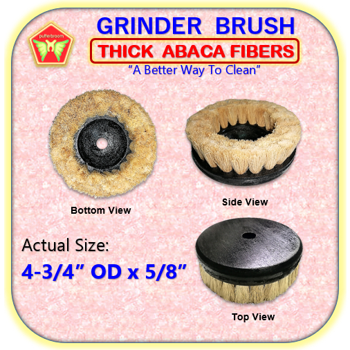 1 pc. Grinder Brush-Abaca, Plywood Base Diameters: 4-3/4