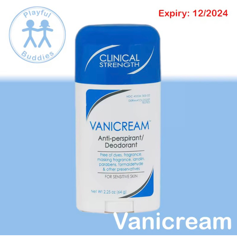 Vanicream AntiPerspirant Deodorant for Sensitive Skin 2.25 oz