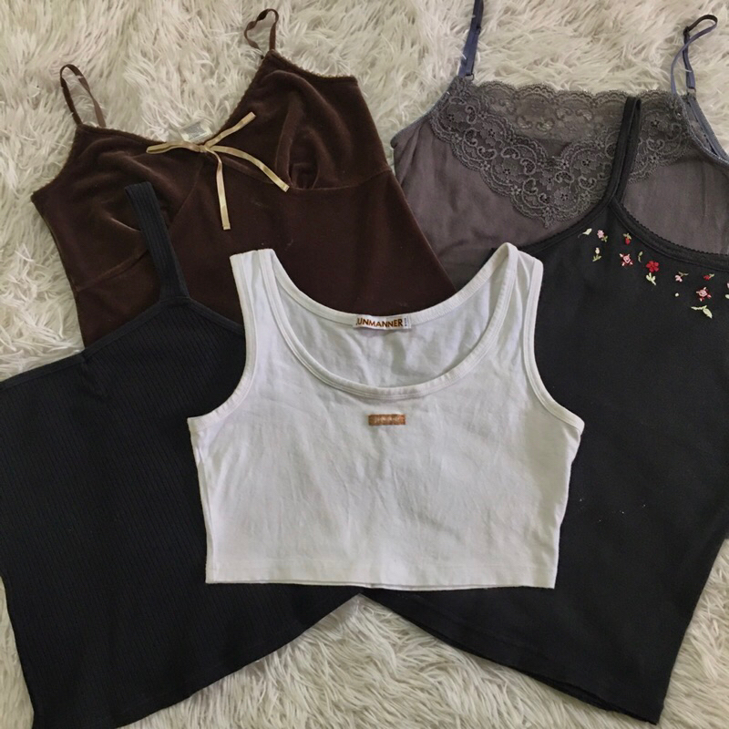 Women’s Sexy Sleeveless Sando/ Bralette/ Croptops/ Spaghetti Straps ...