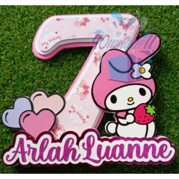 My Melody Themed Cake Topper 3dlayered Shopee Philippines 6152