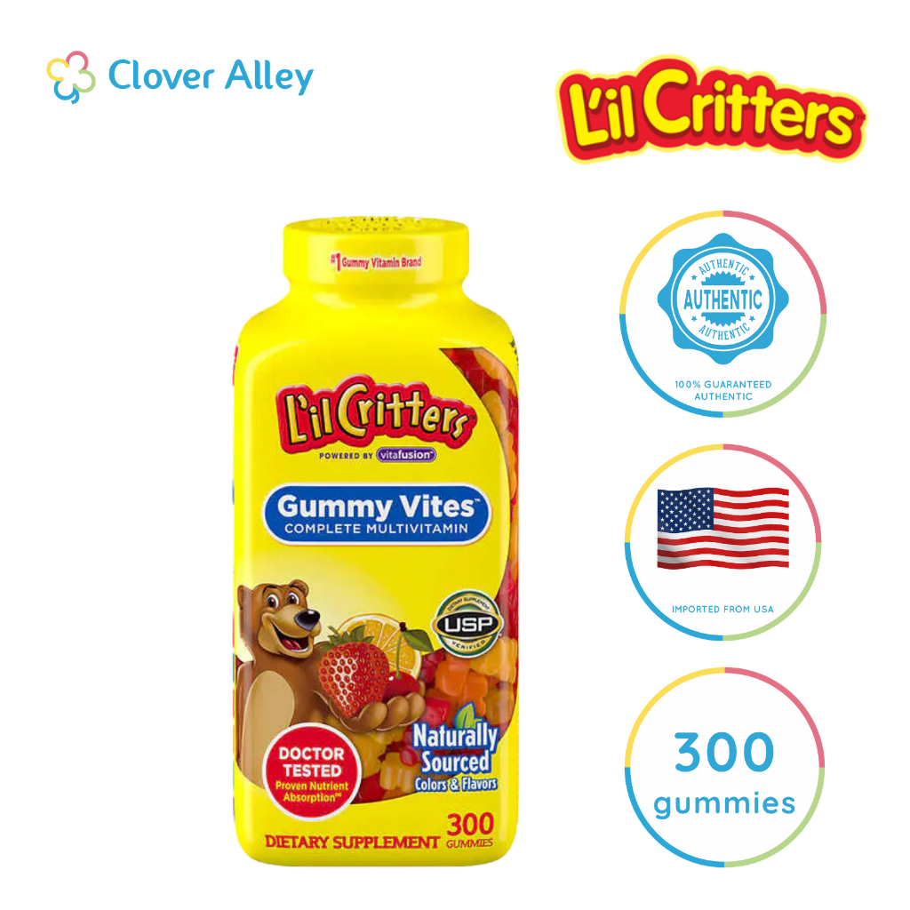 Lil Critters Gummy Vites, Multivitamins for kids, 300 Gummies (01/2025