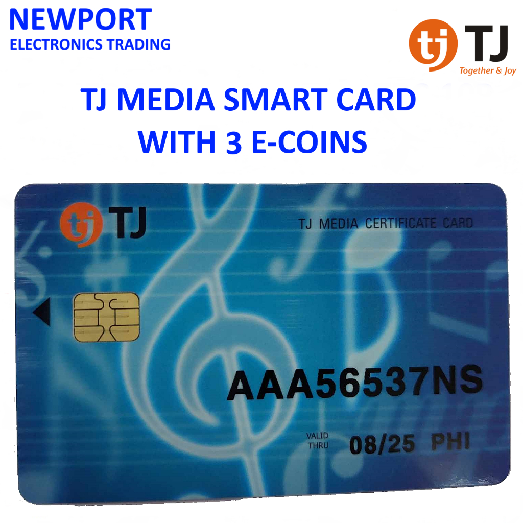 TJ MEDIA SMART CARD WITH 3 ECOINS WITH TKR304P, TKR305P