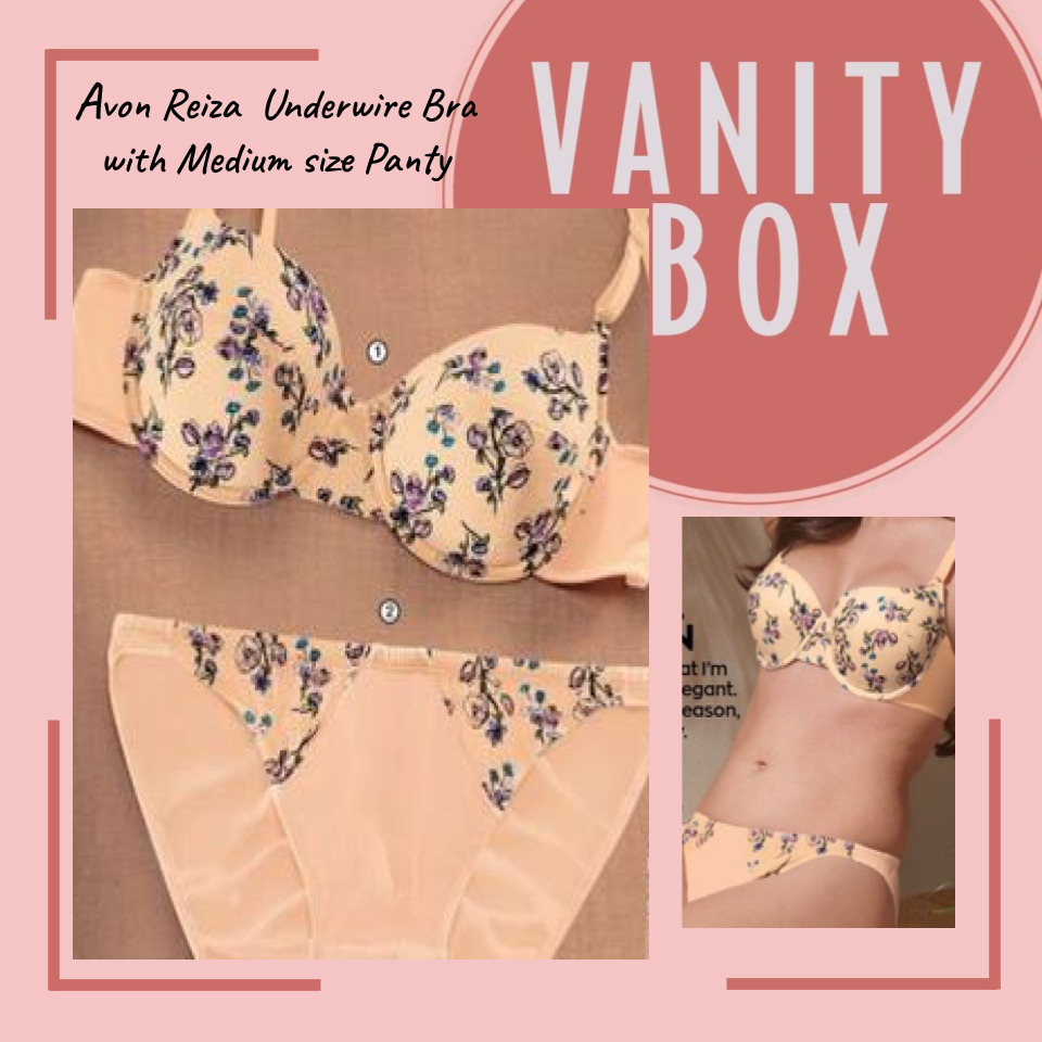 Avon Reiza Underwire Bra with Panty Medium size Shopee Philippines