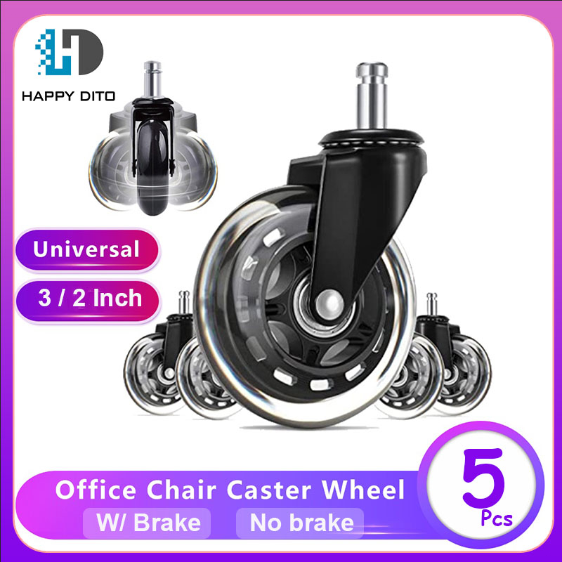pcs office Chair Wheel base stell foot gas rod Replacement Computer Chair  Caster wheel Accessories
