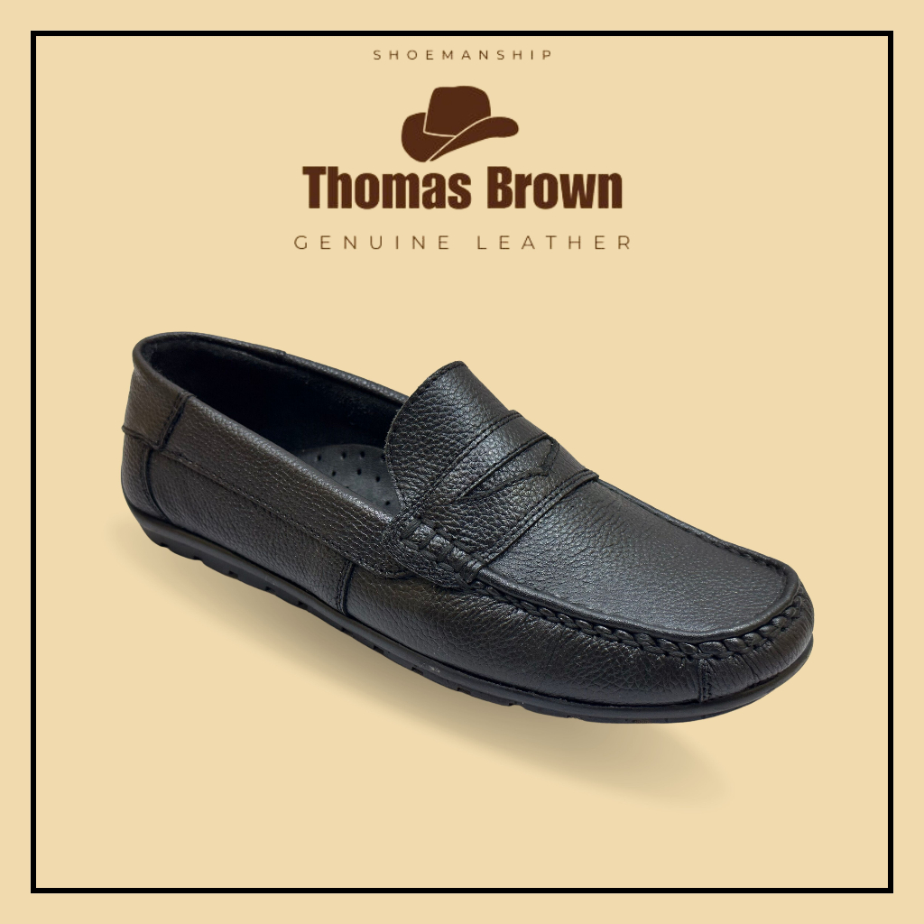 TRD038 BLACK SHOES FOR MEN THOMAS BROWN COLLECTION MADE IN MARIKINA