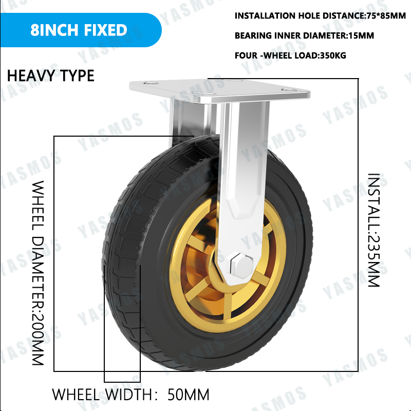 3-8 Inch Heavy Caster Wheel Noise Reduction Wear -Resistant Reduction ...
