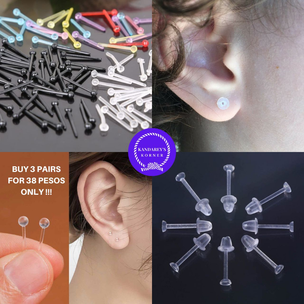 Plastic on sale piercing studs