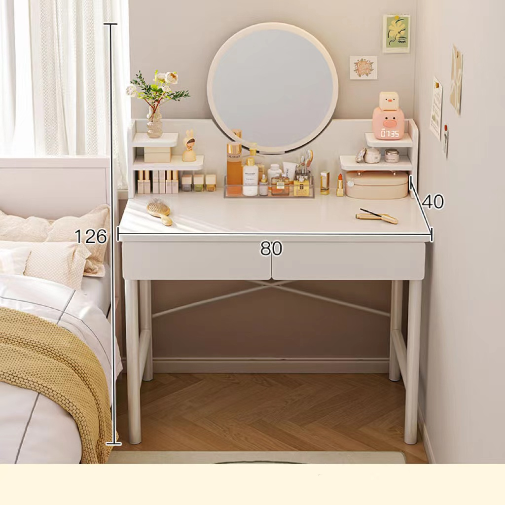 Nordic Style Vanity Table Dresser Bedroom Make up Table With Mirror Bedroom Vanity Mirror