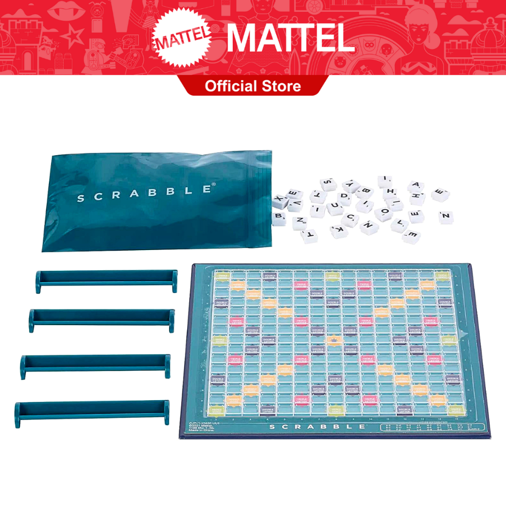 Mattel Games Travel Scrabble Board Compact Size Board Game Gift for