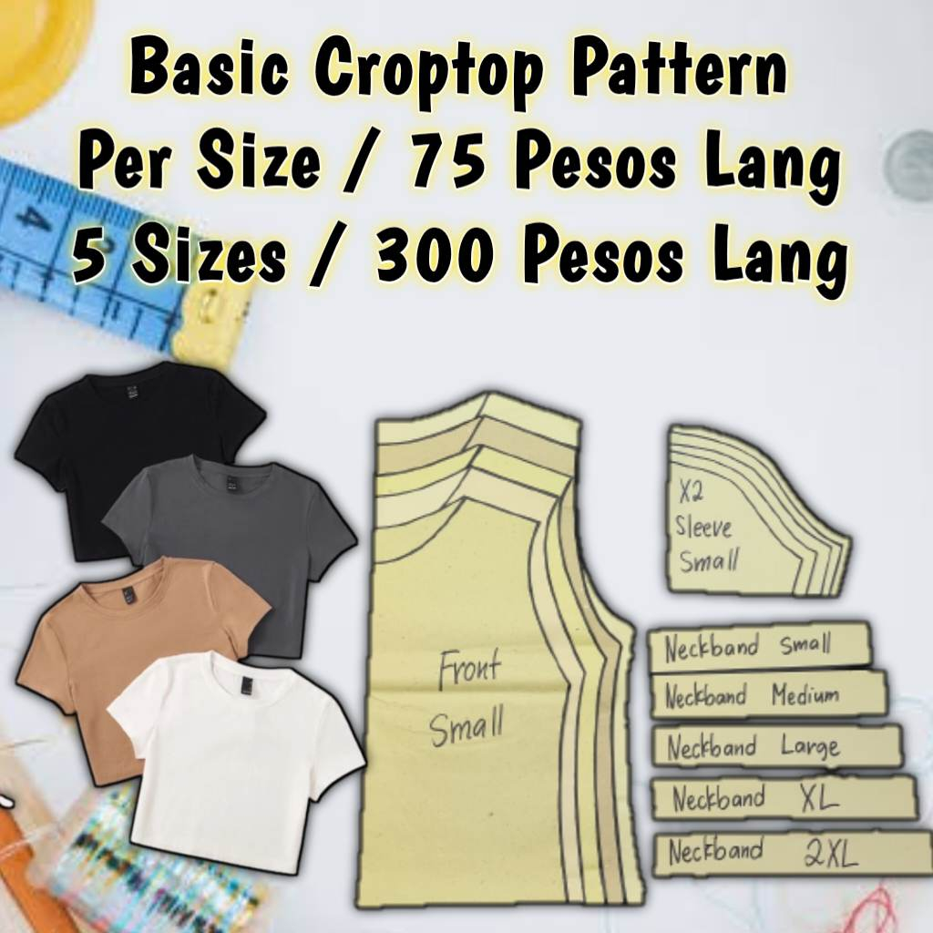 Basic CropTop PATTERN Only Sobrang Mura nito with free Sewing Tutorial ...