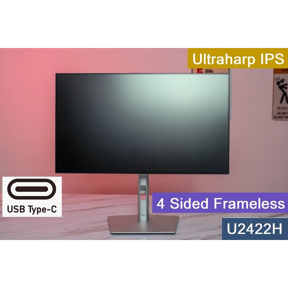 DELL 24" Latest Model U2422H IPS Frameless Gaming Monitor,Rotate