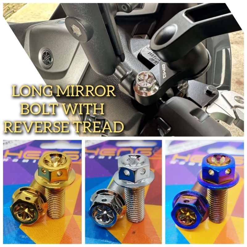 HENG SIDE MIRROR BOLT LONG SIZE (SOLD AS PAIR) Shopee Philippines