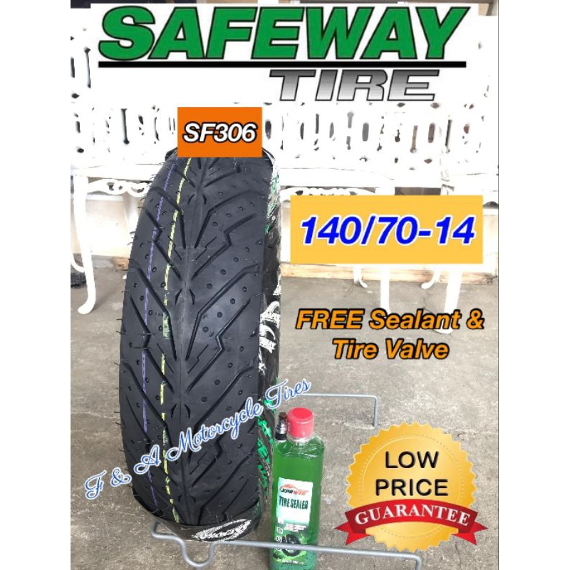 SAFEWAY TIRE Size14 for AEROX V1/V2 (FREE Sealant & Pito) | Shopee ...