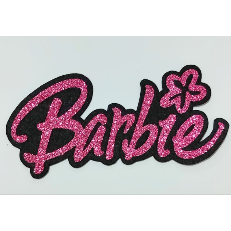Barbie logo glitter hotsell
