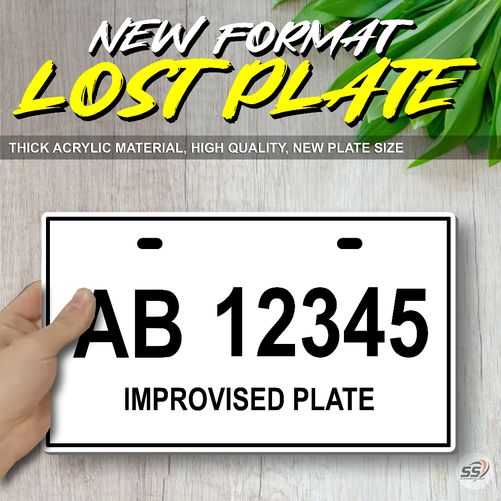 Customized Lost Plate Acrylic LTO New Size Motorcycle Lost Plate