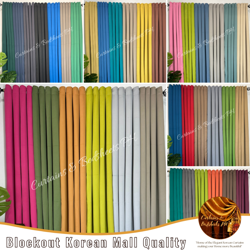 7ft Full Blockout Plain Window Curtains per piece for Livingroom