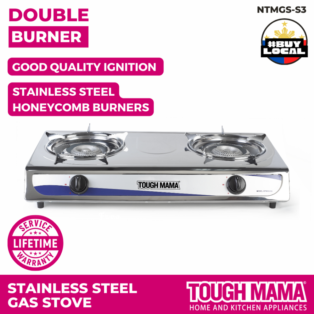 Tough mama double burner deals gas stove price