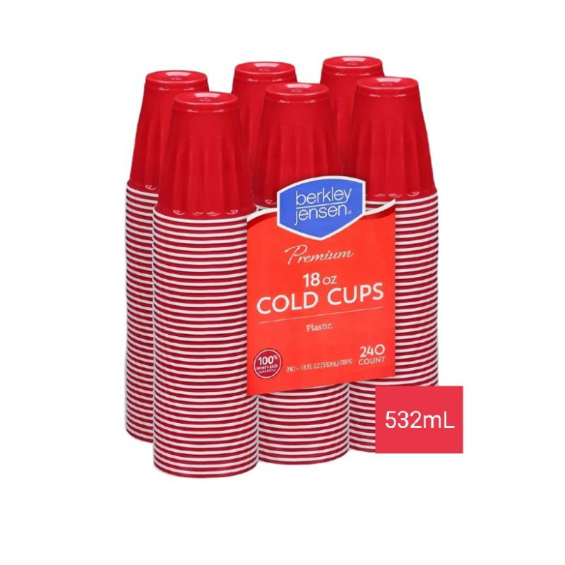 Berkley Jensen Premium Plastic Cold Cups & Kirkland Signature