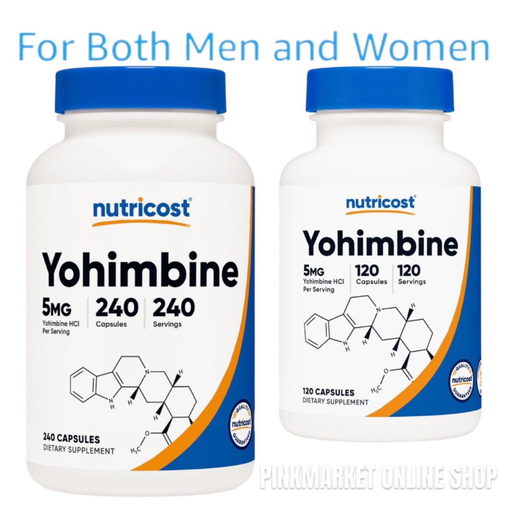 Nutricost Yohimbine HCl 5mg, 240 OR 120 Capsules Extra Strength
