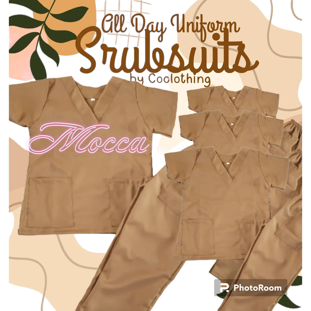 COCLOTHING' MOCCA scrubsuit plain color set or top// XS-3XL | Shopee ...