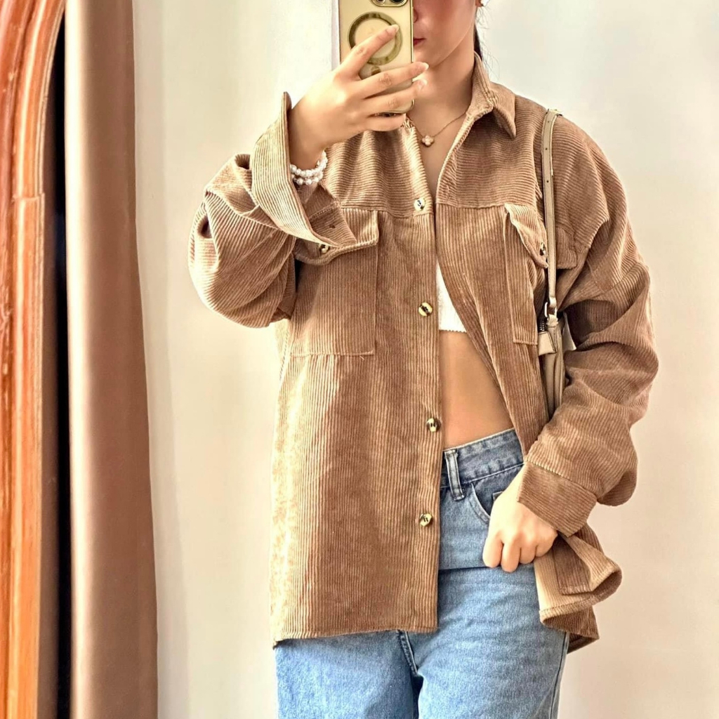 Corduroy jacket oversized outlet