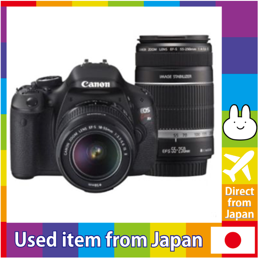 [Used in Japan] Canon Digital SLR Camera EOS Kiss X5 Double Zoom Kit  EF-S18-55mm/EF-S55-250mm included KISSX5-WKIT