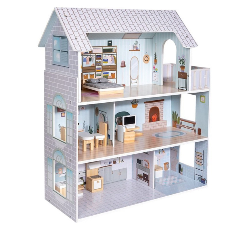 Picollo Wooden Dollhouse / Pretend Play Dollhouse | Shopee Philippines