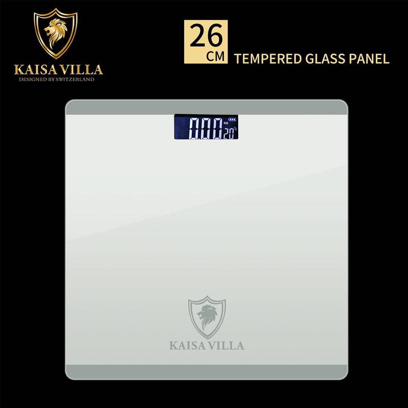 Kaisa Villa Digital Lcd Electronic Tempered Glass Bathroom Weighing