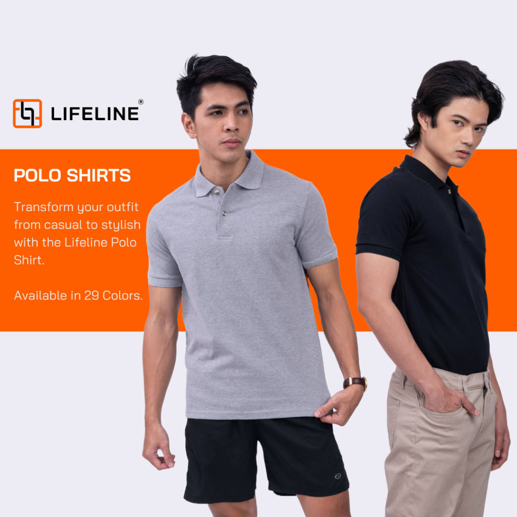 Lifeline Polo Shirt (Black | Silver Gray | Heather | Stone Gray | Maize ...