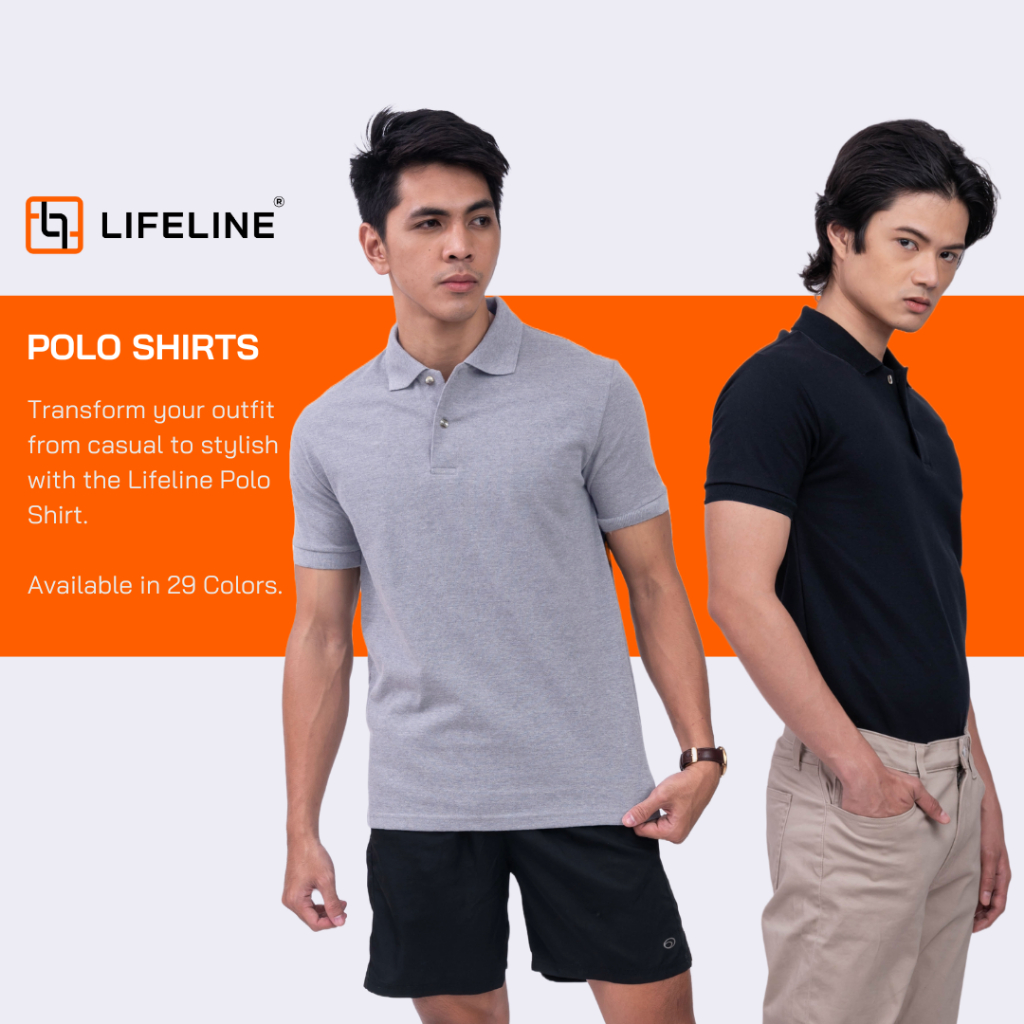 Lifeline Polo Shirt Black Silver Gray Heather Stone Gray Maize Canary Gold Yellow Shopee Philippines