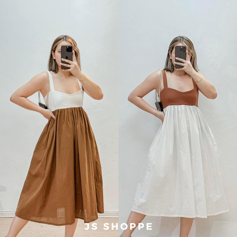 COD LEONA Two-Toned Midi Dress |119| JS’ Shoppe | Shopee Philippines