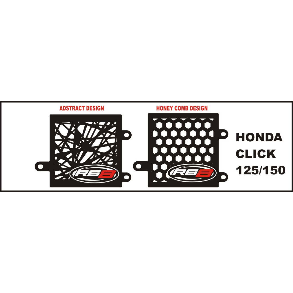 RS8 RADIATOR COVER FOR NMAX/AEROX, H,CLICK, PCX 160,ADV 160 | Shopee ...