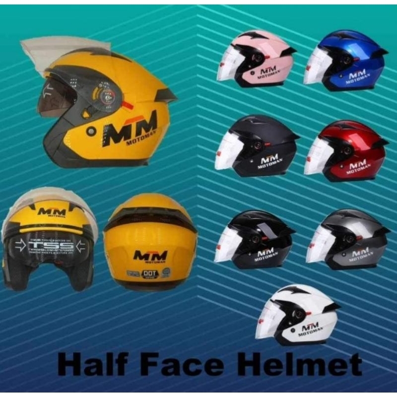 MOTOMAN Half Face Helmet Shopee Philippines