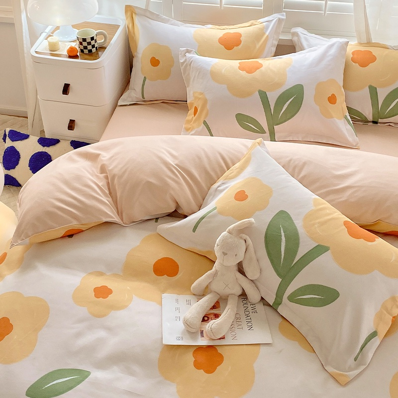 4 in 1 bed linen double bedding set cotton bed linen, Canadian bed