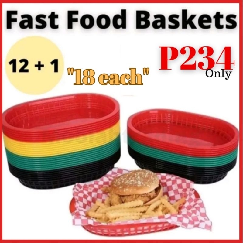 Moolah88 Food Tray Basket for Rice Fries Chicken Wings Meals Shopee