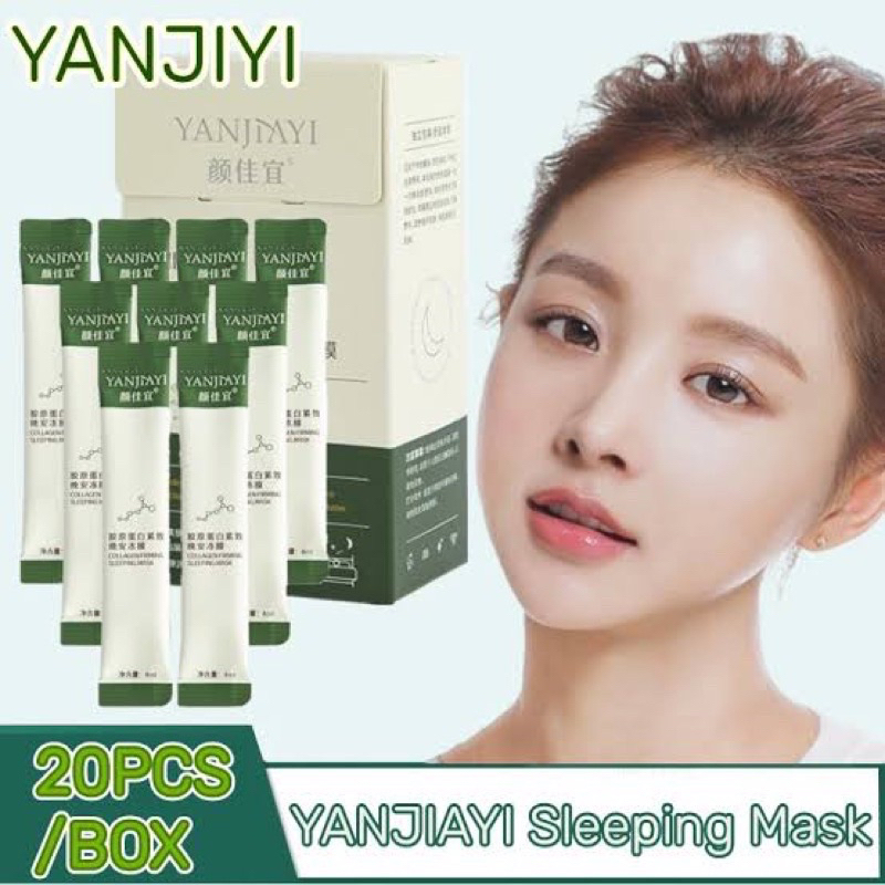 YANJIAYI 20pcs/1Box Original Collagen Firming Sleeping Mask Shopee Philippines