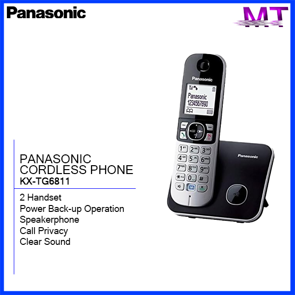 Panasonic KX-TG6811 Cordless Telephone (1 Handset, Speakerphone, Caller ...