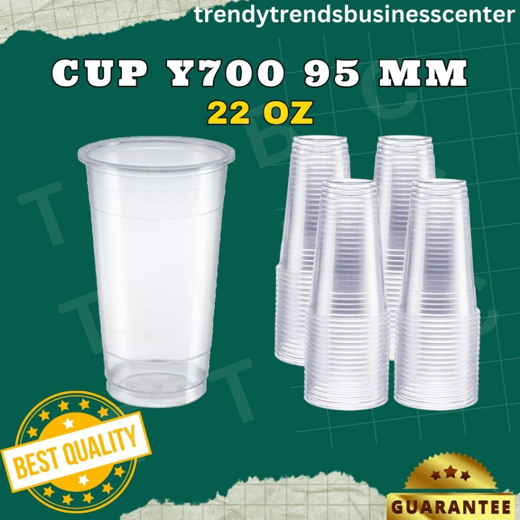 50 Pcs Y Cup 12 Oz 16 Oz 22 Oz 95mm Plastic Pp Flat Cup Milktea Plastic Cups Shopee 2543
