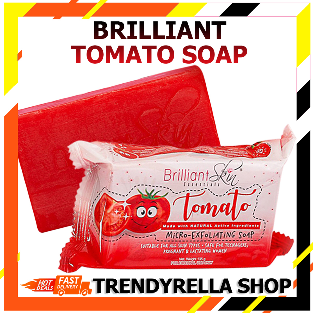 Brilliant Tomato soap 135g Safe for Teenagers , Lactating and