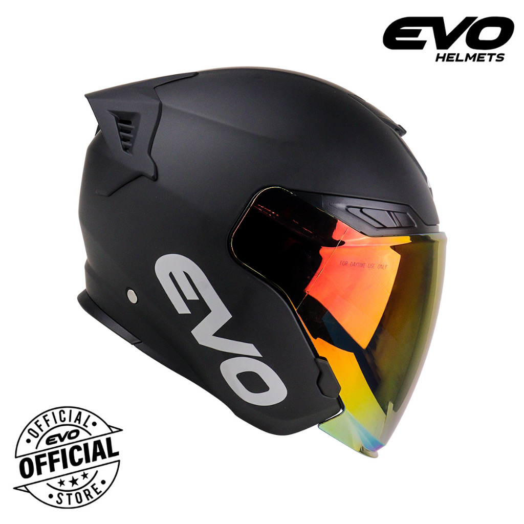 Evo half face helmet sales white