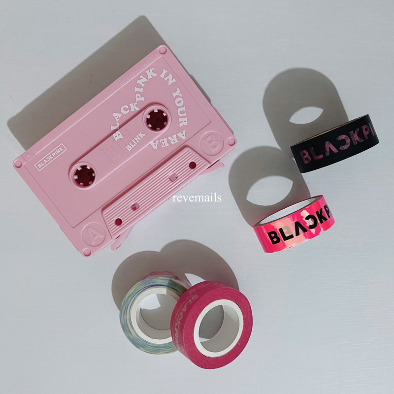 blackpink blink membership kit masking tape + cutter set with